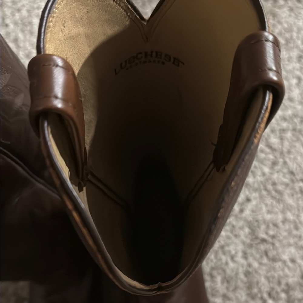 Lucchese Brown Cowboy Western Boots Premium Leather